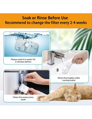 16 Filtros de Reemplazo para Fuente de Agua Gatos PETLIBRO