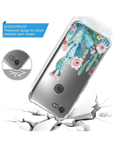 Funda protectora TPU para Google Pixel 3 XL - Floral Cactus