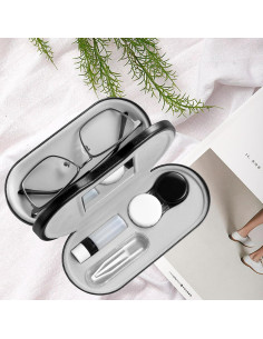 Estuche 2 en 1 para Lentes de Contacto MUDOR Negro con Accesorios 2
