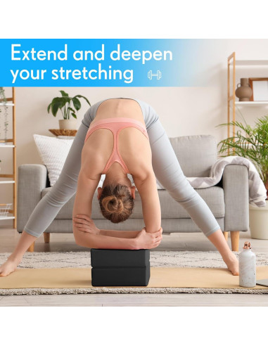 Paquete de 4 Bloques de Yoga Antideslizantes RoundFunny