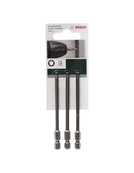 Juego de Puntas de Destornillador Torx Bosch 89mm - 3 Piezas Juego de Puntas de Destornillador Torx Bosch 89mm - 3 Piezas