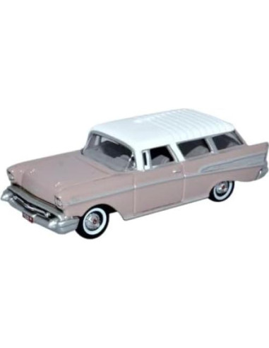 Modelo coche 1957 Chevy Nomad Oxford Dusk Pearl Pink 1/87