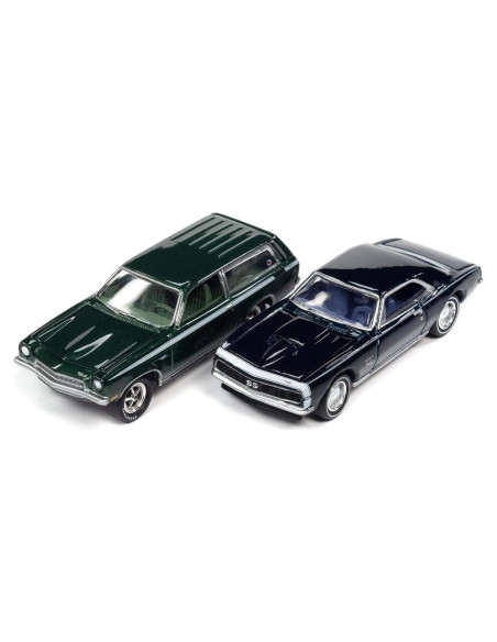 Set de 2 Autos Diecast 1/64 Johnny Lightning Camaro y Vega Set de 2 Autos Diecast 1/64 Johnny Lightning Camaro y Vega