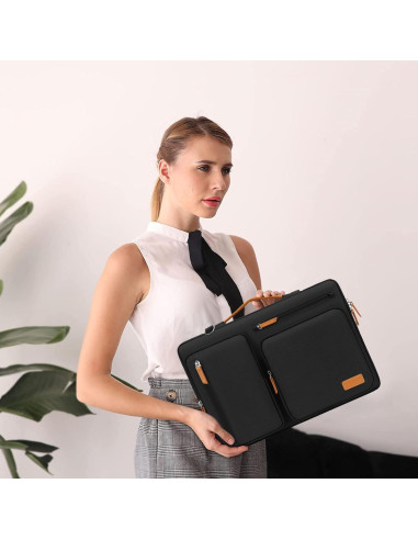 Bolsa Protectora para Laptop MOSISO 13" Negra con 4 Bolsillos