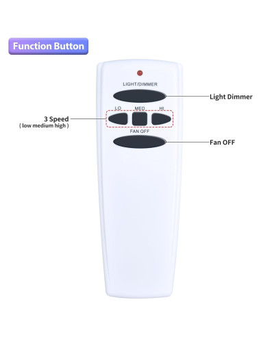 Control Remoto Reemplazo Ventilador Techo Oumeite UC7078T 3 Velocidades
