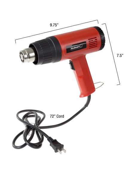 Pistola de Calor Doble Temperatura Stalwart 1500W 120V Rojo Pistola de Calor Doble Temperatura Stalwart 1500W 120V Rojo