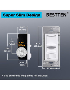 Interruptor Regulador BESTTEN 300W LED y 600W Incandescente 2