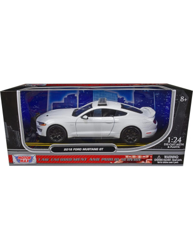 Coche de Policía Diecast Motormax 76979 Escala 1/24 Blanco