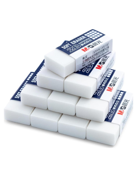 Paquete de 24 Gomas de Borrar M&G Caucho Blanca 2B Rectangular Paquete de 24 Gomas de Borrar M&G Caucho Blanca 2B Rectangular