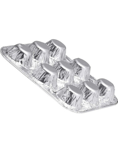 Bandejas de Aluminio Desechables Diplastible para Muffin 12 Pzas
