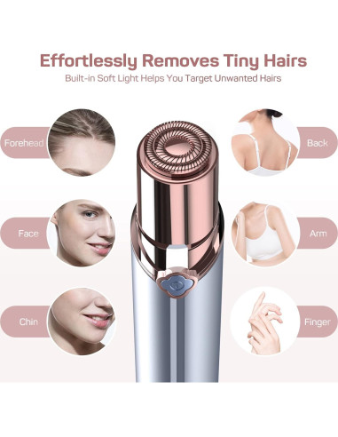 Removedor de Vello Facial GURELAX Indoloro con 4 Cabezas