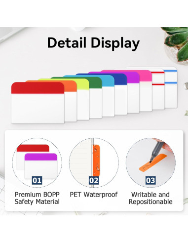 600 Pestañas Adhesivas Tecreddy 5.08 cm Multicolor Reposicionables