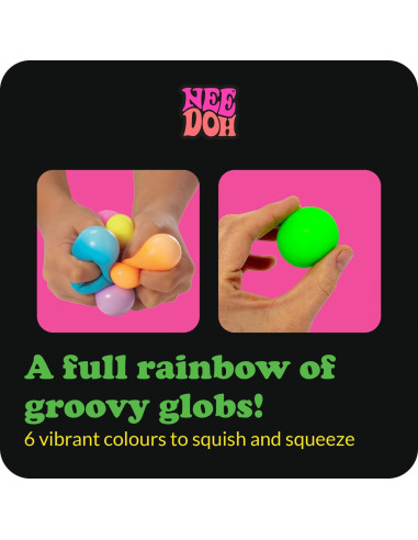 Juguete Sensorial Schylling NeeDoh Rainboh - 6 Mini Groovy Globs