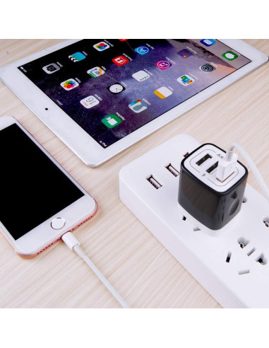 Cargador de Pared AILKIN 3USB 3.1A Rápido para iPhone y Samsung