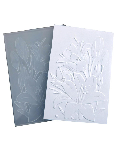 Carpeta de Relieve 3D Lirio DIYology para Manualidades 16.5x11.5cm Carpeta de Relieve 3D Lirio DIYology para Manualidades 16.5x11.5cm