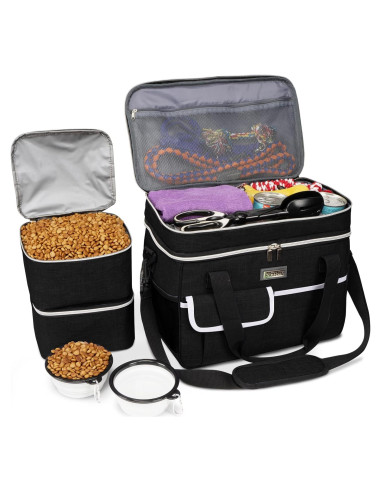 Bolsa de Viaje para Mascotas BAGLHER Doble Capa Negra 38x19x28cm