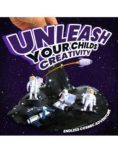 Slime Nebulosa Negra Playbees - Paquete de 24 Piezas - No Pegajoso