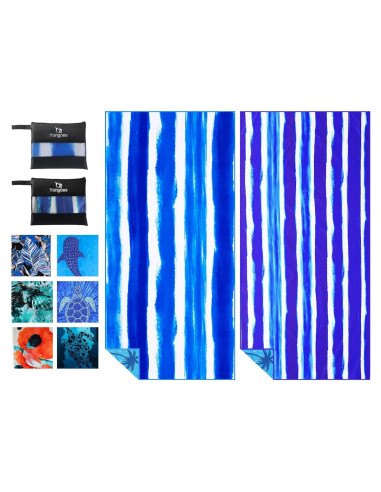Paquete de 2 Toallas de Playa Yongoes Microfibra 81x180 cm