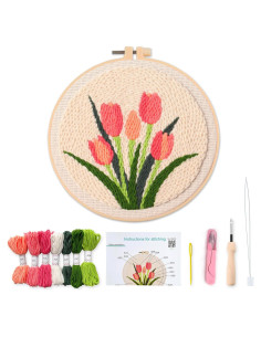Kit de Bordado Punch Needle Myfelicity Tulipán Vintage