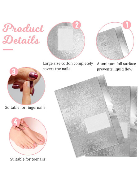 100 Pcs Removedor de Esmalte de Uñas en Gel Sliverdew 100 Pcs Removedor de Esmalte de Uñas en Gel Sliverdew