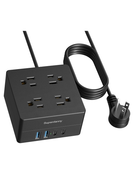 Toma de Corriente 1.5m SUPERDANNY 4 Salidas AC y 4 USB Toma de Corriente 1.5m SUPERDANNY 4 Salidas AC y 4 USB