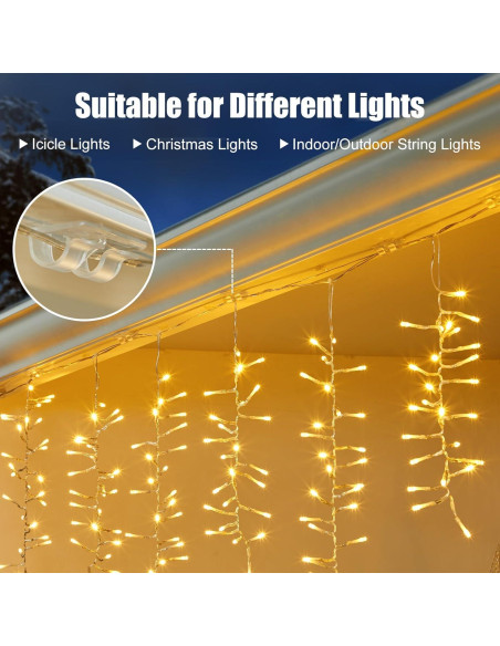 Ganchos Adhesivos para Luces Navideñas Brightown - 15 Piezas Ganchos Adhesivos para Luces Navideñas Brightown - 15 Piezas