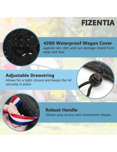 Cubierta Impermeable para Carro de Cochecito Fizentia 2 Asientos