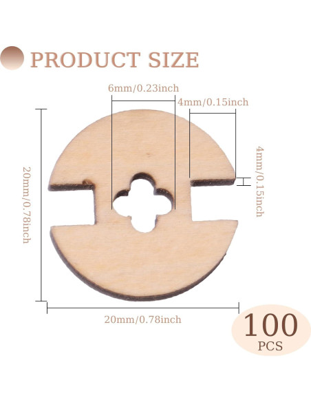 Botones de Pom Pom de Madera YeyeCyrilze 100 Pcs 2cm Botones de Pom Pom de Madera YeyeCyrilze 100 Pcs 2cm