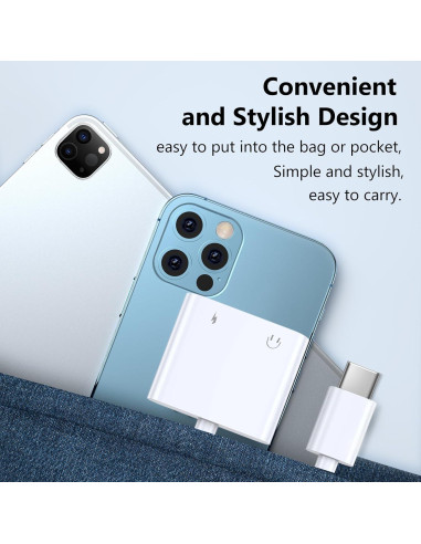 Adaptador USB C a 3.5mm y Cargador Seulliya 2-en-1