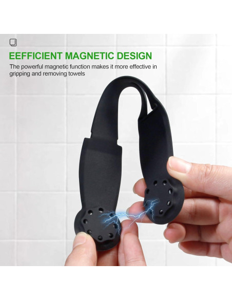 Clip de Toalla Magnético KIBBEH 2 Pack Silicona Negro Clip de Toalla Magnético KIBBEH 2 Pack Silicona Negro