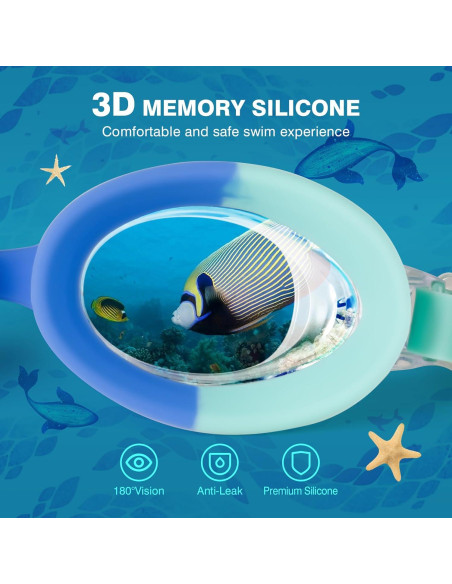 Gafas de natación para niños 6-14 años UV antifog - Paquete de 2 Gafas de natación para niños 6-14 años UV antifog - Paquete de 2