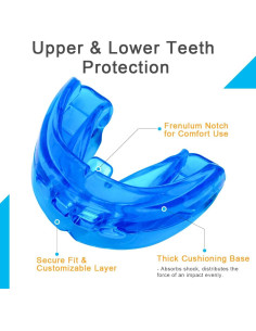 Protector Bucal Doble Coolrunner para Brackets - Azul 2