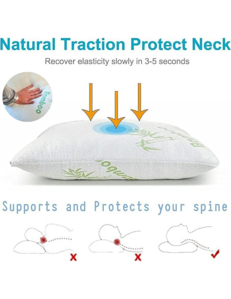 Almohada de Espuma Viscoelástica DreamField Queen Ajustable Almohada de Espuma Viscoelástica DreamField Queen Ajustable