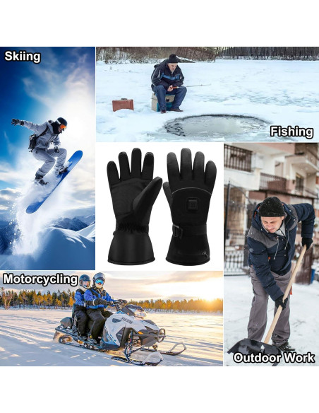 Guantes Calentados Recargables MMlove 7.4V para Invierno Guantes Calentados Recargables MMlove 7.4V para Invierno
