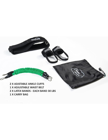 Entrenador de Salto Vertical WHITECLOUDZ - Bandas de Resistencia 30 kg Entrenador de Salto Vertical WHITECLOUDZ - Bandas de Resistencia 30 kg