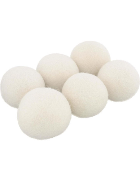 Bolas de Secado de Lana Creekview - 6 Unidades 7cm Sin Fragancia Bolas de Secado de Lana Creekview - 6 Unidades 7cm Sin Fragancia