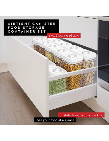 Contenedores de Almacenamiento Hermético Dwellza Kitchen 1L - Paquete de 6