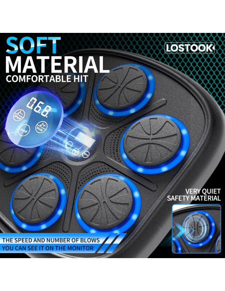 Máquina de Boxeo Musical Lostook GD-MBT-03 con Guantes Máquina de Boxeo Musical Lostook GD-MBT-03 con Guantes