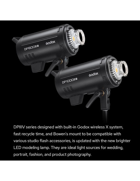 Estroboscopio Godox DP600IIIV 600Ws Luz de Estudio GN106 Estroboscopio Godox DP600IIIV 600Ws Luz de Estudio GN106