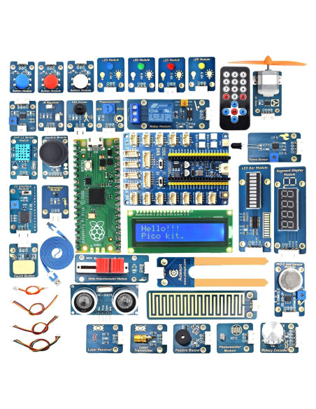 Kit de Sensores Adeept para Raspberry Pi Pico - 35 Módulos y Tutoriales Kit de Sensores Adeept para Raspberry Pi Pico - 35 Módulos y Tutoriales