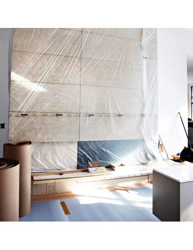 Lámina de Plástico Autoadhesiva Trimaco ClingCover 2.74m x 121.92m