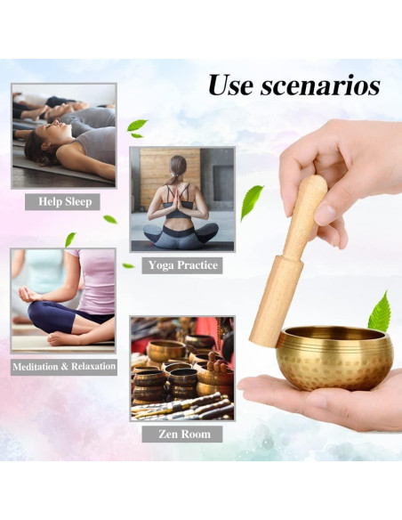 Juego de Cuencos Cantores Tibetanos YouMedi - Meditación y Relajación