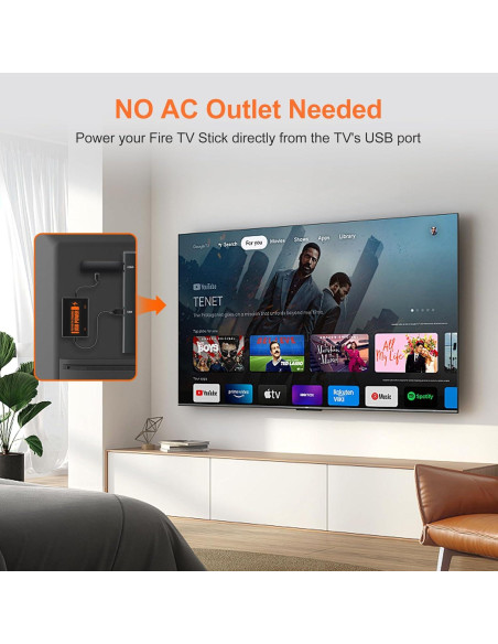 Adaptador de Corriente USB Finevoy para Fire TV Stick 5V/2.1A Adaptador de Corriente USB Finevoy para Fire TV Stick 5V/2.1A