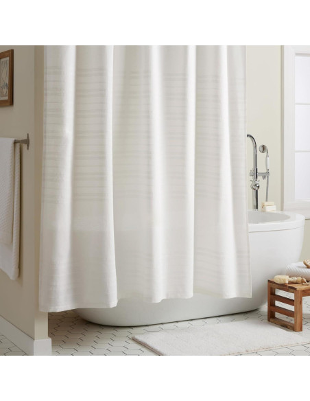Cortina de Ducha Texturizada Town & Country Sophia 178x183 cm Blanca Cortina de Ducha Texturizada Town & Country Sophia 178x183 cm Blanca