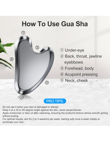 Gua Sha Terahertz ZminRN para Cara y Cuerpo - Masajeador Facial