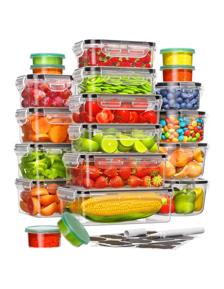 Juego de Contenedores de Alimentos Canfanni 40 Piezas Sin BPA Juego de Contenedores de Alimentos Canfanni 40 Piezas Sin BPA