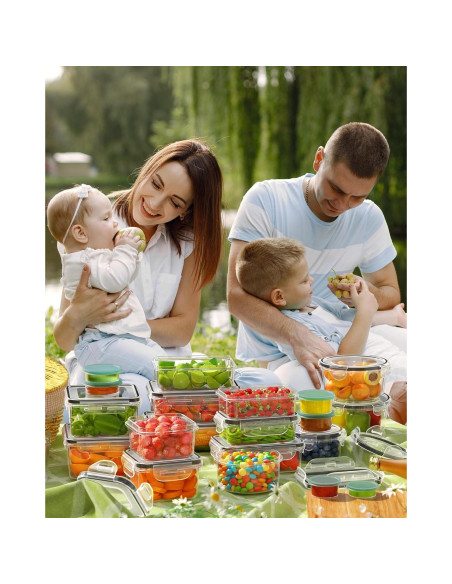Juego de Contenedores de Alimentos Canfanni 40 Piezas Sin BPA Juego de Contenedores de Alimentos Canfanni 40 Piezas Sin BPA