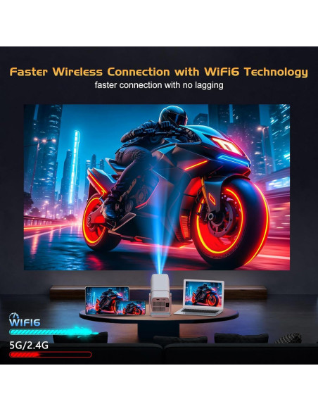 Proyector TMY 1080P WiFi y Bluetooth, Licencia Netflix, 1.27kg Proyector TMY 1080P WiFi y Bluetooth, Licencia Netflix, 1.27kg
