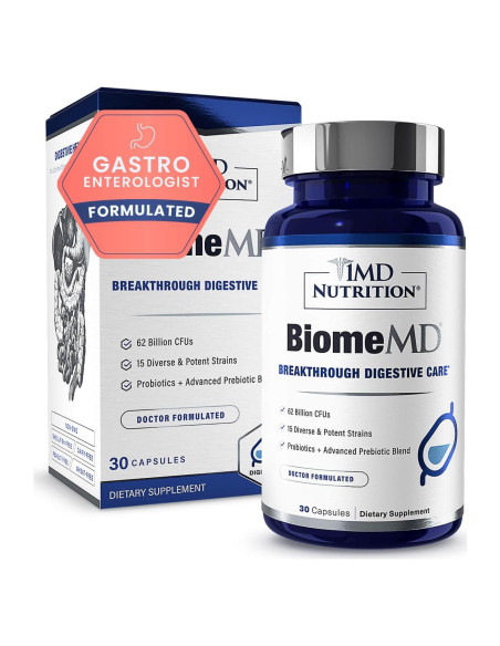 Probioticos 1MD Nutrition BiomeMD 62 Mil Millones 30 Cápsulas Probioticos 1MD Nutrition BiomeMD 62 Mil Millones 30 Cápsulas