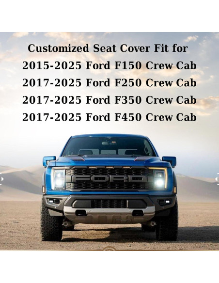 Cubiertas de Asiento Trasero Coverado para Ford F150 2015-2025 Cubiertas de Asiento Trasero Coverado para Ford F150 2015-2025